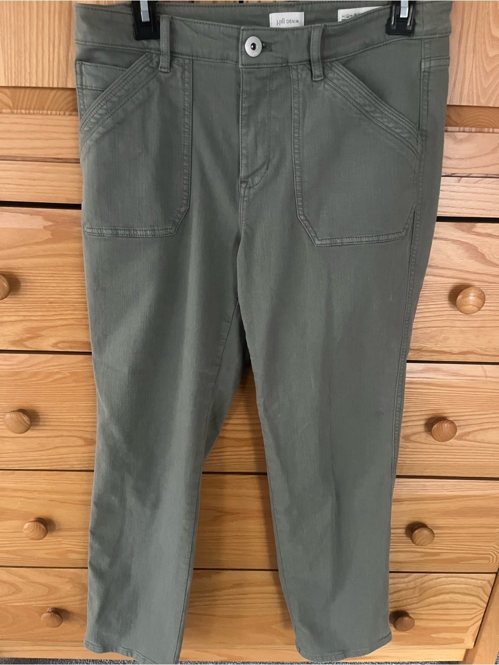 J. Jill 8P Olive Green Utility Ankle Pants